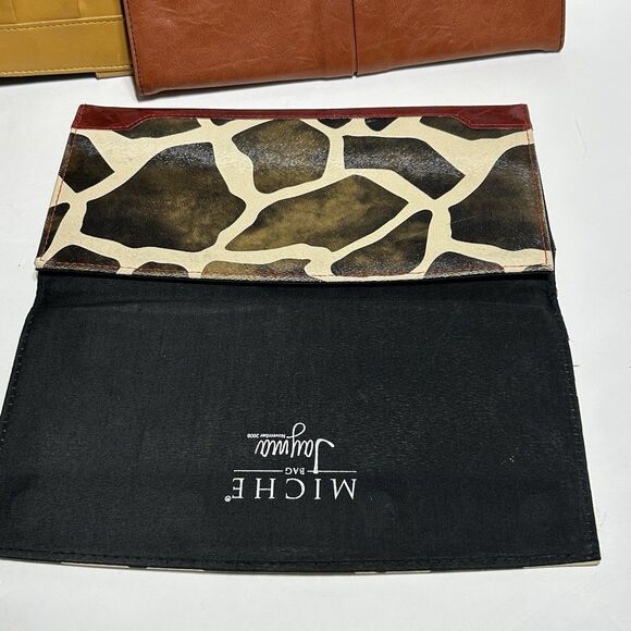 Lot of 5 MICHE Purse Shells Multicolor Red Mustard Yellow, Brown Animal Print - Picture 9 of 16